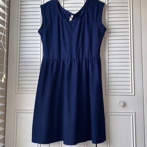 Blue cap sleeve sundress